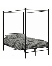 Czarne łóżko z baldachimem z metalu 120x200 cm - Aveiro w sklepie Edinos.pl