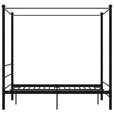 Czarne metalowe łóżko Wertes