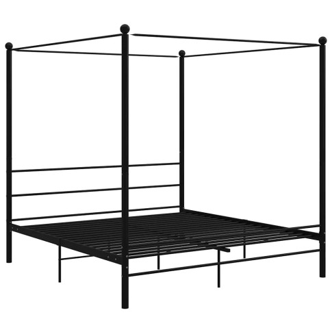 Czarne metalowe łóżko Wertes