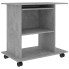 Loftowe biurko do pokoju na kółkach beton - Mexo