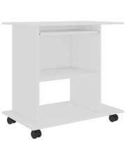 Białe nowoczesne biurko na kółkach - Mexo