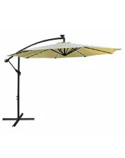 Beżowy parasol ogrodowy ze zmianą kąta nachylenia - Elerion