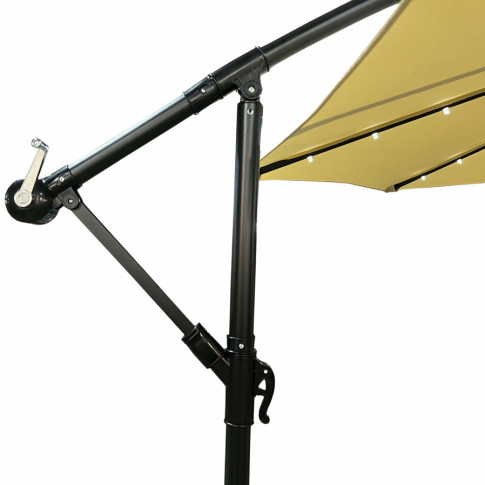 Ogrodowy parasol z oświetleniem LED Elerion beżowy