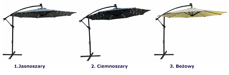 Kolory parasola ogrodowego Elerion