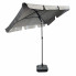 Jasnoszary prostokątny parasol - Toverio