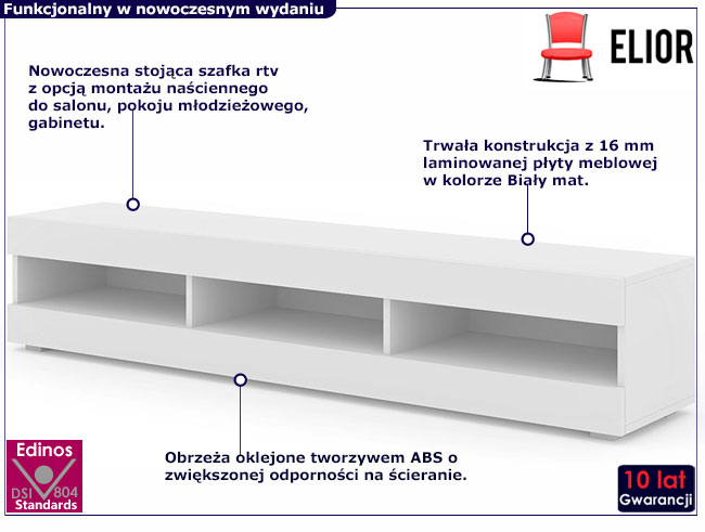 Szafka rtv biały mat Sefrid
