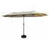Szeroki beżowy parasol ogrodowy Heberi