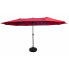 Czerwony potrójny parasol ogrodowy - Heberi