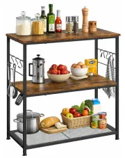 Rustykalna szafka, wyspa kuchenna z półkami - Korioz w sklepie Edinos.pl