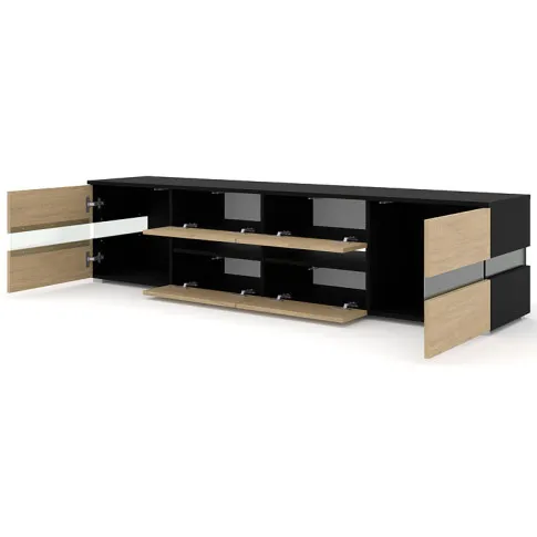 szafka rtv czarna dąb stone Divento