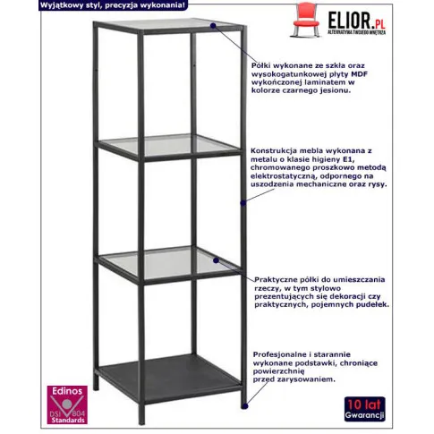 Fotografia Regał Medox - czarny z kategorii Regały