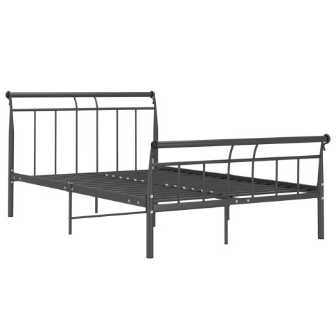 Czarne loftowe łóżko z metalu Keri
