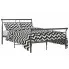 Czarne metalowe łóżko małżeńskie 180x200 cm   Ventano(1)