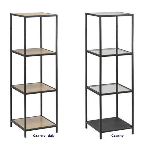 Szczegółowe zdjęcie nr 4 produktu Regał Medox - czarny + dąb
