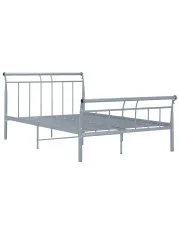 Szare metalowe łóżko loftowe 120x200 cm - Keri w sklepie Edinos.pl