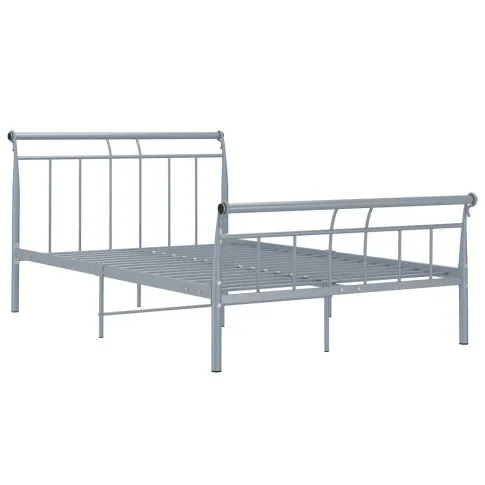Szare łózko z metalu Keri