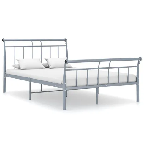 Szare metalowe lozko Keri