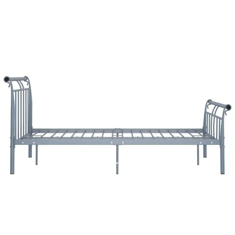 Szare łóżko z metalu Keri