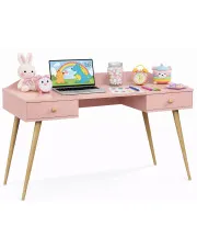 Różowe biurko dla dziewczynki, młodzieżowe - Geza 13X w sklepie Edinos.pl