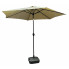 Beżowy parasol ogrodowy z regulacją kąta nachylenia - Łaross