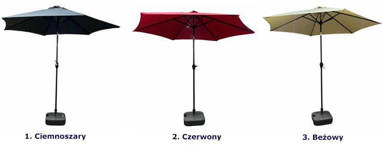Kolory parasola ogrodowego Łaross