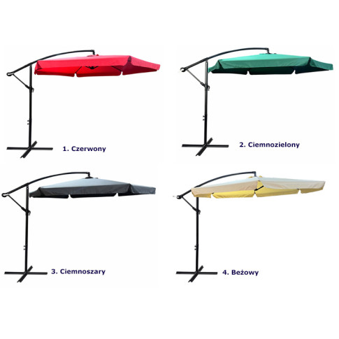 Kolory parasola ogrodowego Tulior