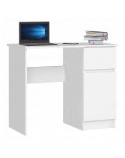 Białe minimalistyczne biurko pod laptopa - Akos