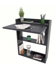Czarne małe biurko pod laptopa składane - Vatos w sklepie Edinos.pl