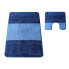 Niebieski antypoślizgowy zestaw chodniczków łazienkowych - Loliko