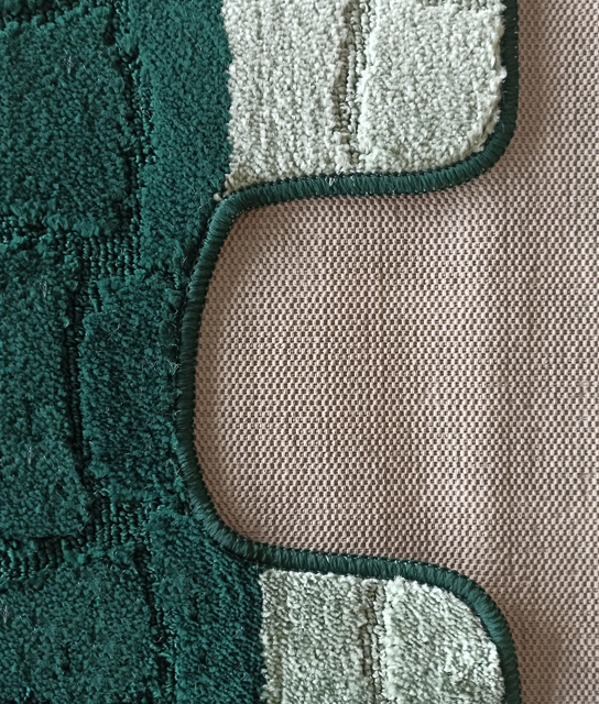 Zestaw zielonych dywaników do łazienki Loliko