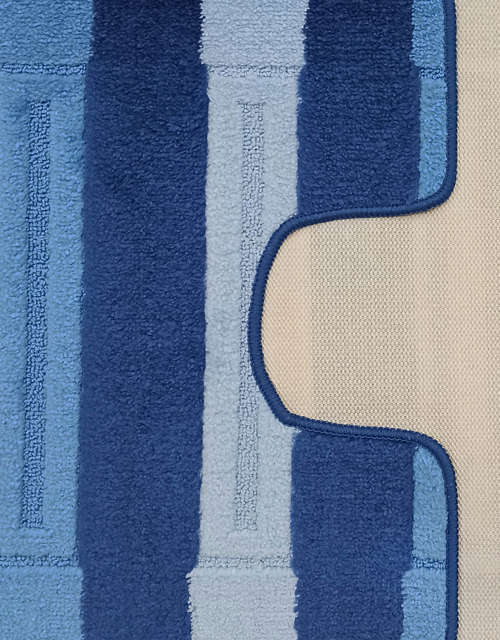 Komplet niebieskich dywaników do łazienki Lopo
