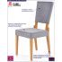 Fotografia Krzesło drewniane tapicerowane Elton - popiel + dąb miodowy z kategorii Krzesła tapicerowane