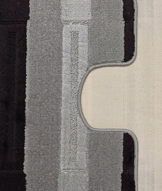 Komplet szary dywaników do łazienki Cenric