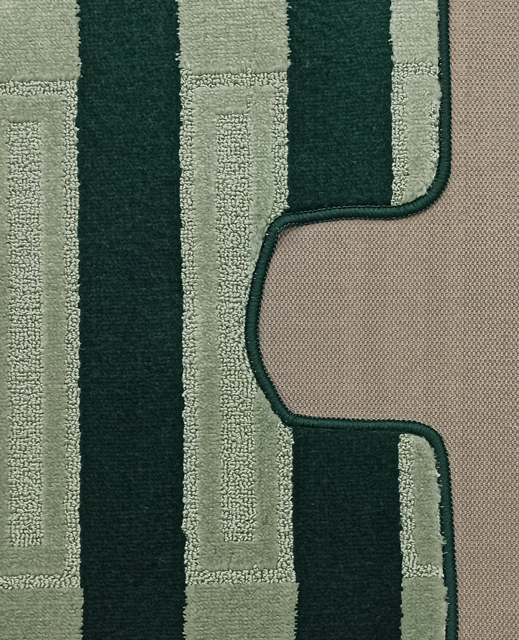 Komplet zielonych dywaników do łazienki Cenric