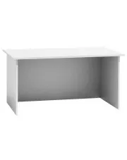 Białe klasyczne długie biurko proste komputerowe - Stanis