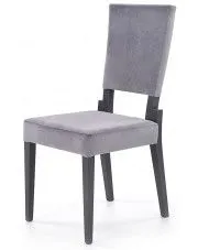 Tapicerowane krzesło drewniane Elton - popiel + grafit w sklepie Edinos.pl