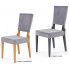 Szczegółowe zdjęcie nr 5 produktu Tapicerowane krzesło drewniane Elton - popiel + grafit