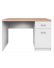 Białe długie biurko z szufladą - Ontario 3X w sklepie Edinos.pl