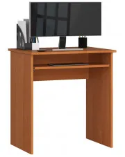Małe biurko pod laptopa wąskie z wysuwaną półką olcha - Goplen w sklepie Edinos.pl