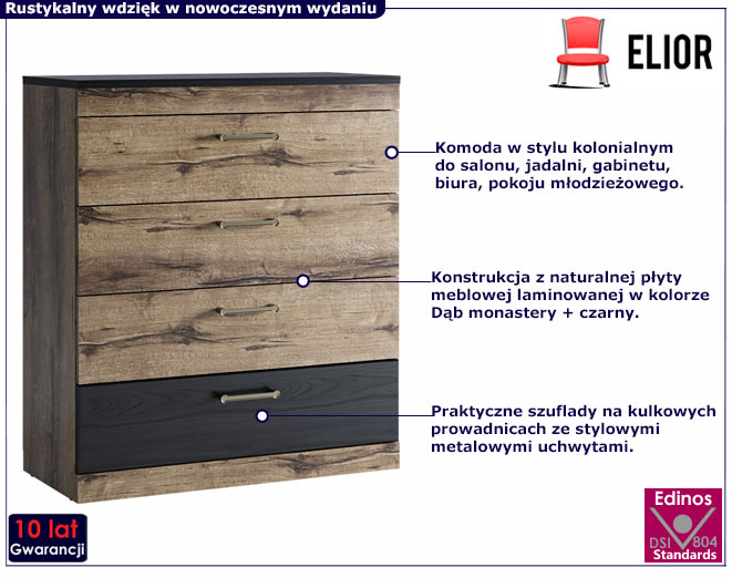 Komoda z szufladami Oxion 4X