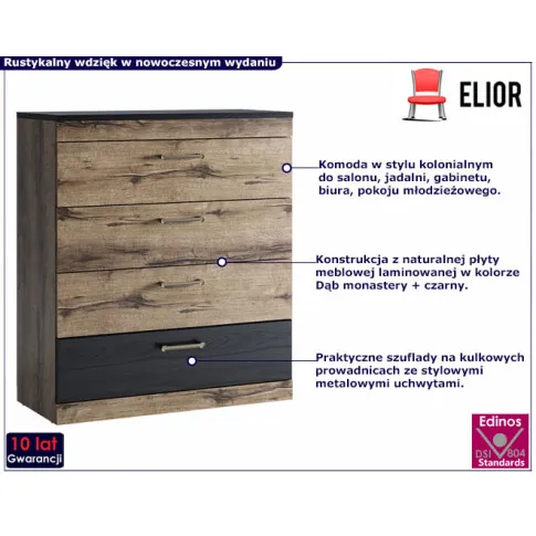 Komoda dąb monastery Fiordes 4X