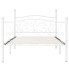 Białe loftowe łóżko metalowe Tulvos