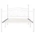 Białe loftowe łóżko metalowe Tulvos