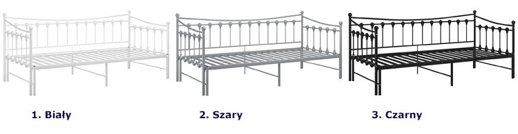 Dostępne kolory łózka Sawga