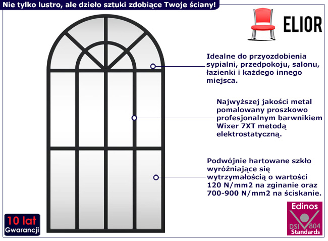 Lustro ścienne Gromix 9X