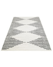 Prostokątny kremowy dywan w nowoczesny wzór - Amox 3X
