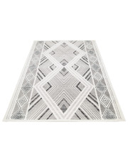 Prostokątny wzorzysty dywan w geometryczne wzory - Amox 7X w sklepie Edinos.pl