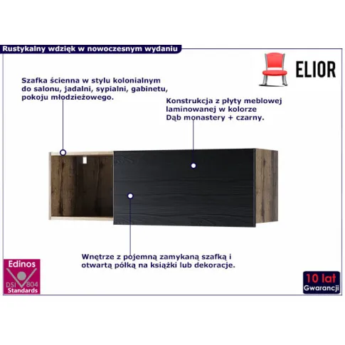 szafka ścienna dąb monastery Fiordes 14X