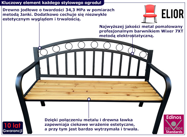 Drewniana ławka ogrodowa Ohmo 6X