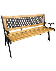 Klasyczna ławka do ogrodu z oparciem - Elgros 7X w sklepie Edinos.pl